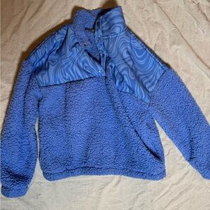 Blue Sherpa Fleece Jacket
